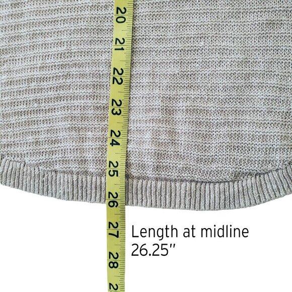 Tahari 100% Linen Open Weave Lightweight Long Sleeve Sweater Size M - Picture 10 of 15